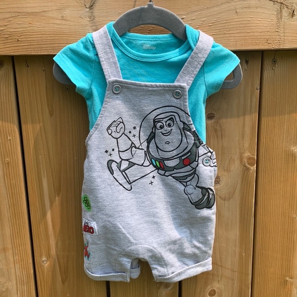 Disney Buzz Lightyear Overalls & Onesie - Picture 1 of 6